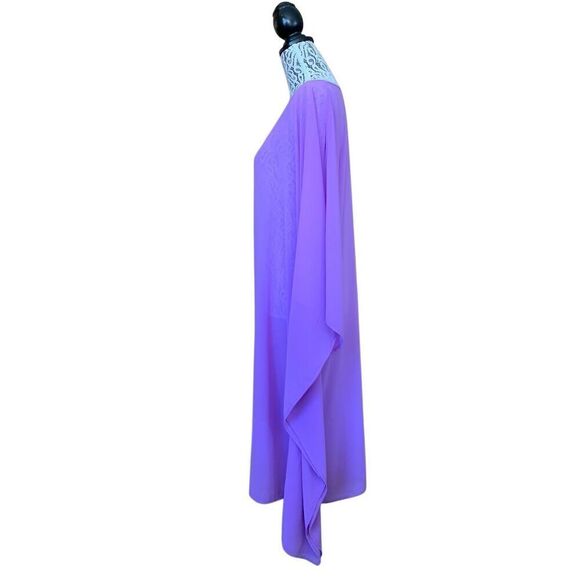 RENEE C. Semi Sheer Asymmetric Midi‎ Caftan Dress in Lavender Size S - Picture 11 of 12